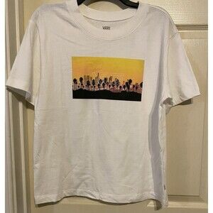 NWT Vans Women's XL White Graphic Tee T Shirt Photo Bomber Tee